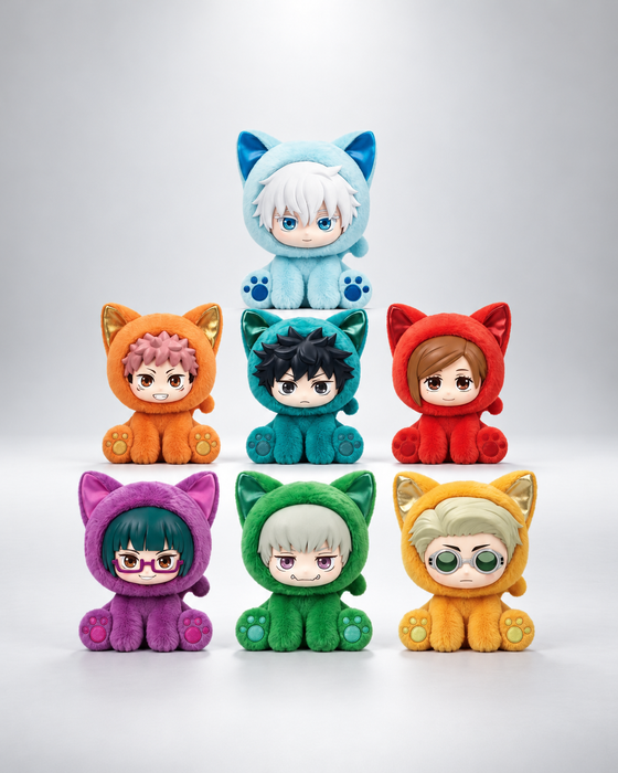 Jujutsu Kaisen Sitting Cat Party Plushie Blindbox by Eaki!
