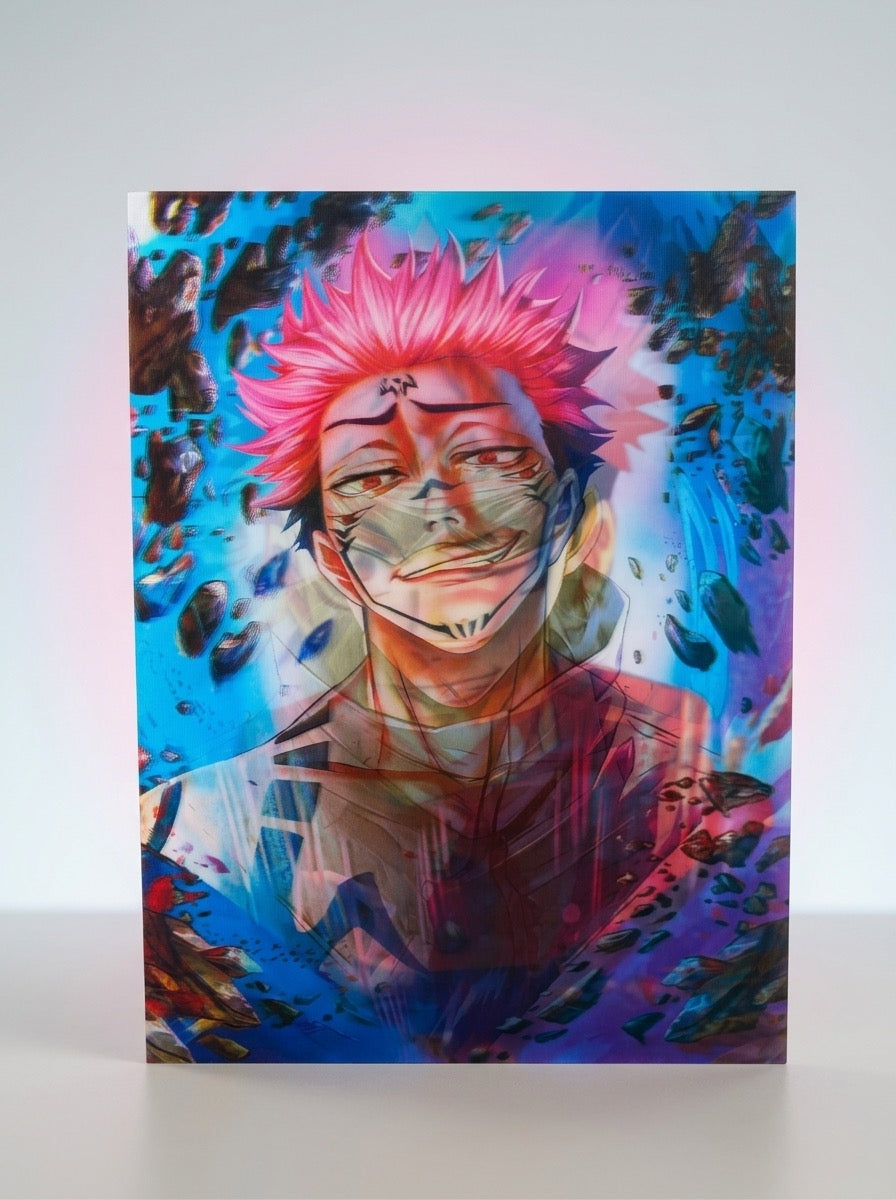 Jujutsu Kaisen 5D Luminous Poster (Sukuna/Yuji/Gojo)