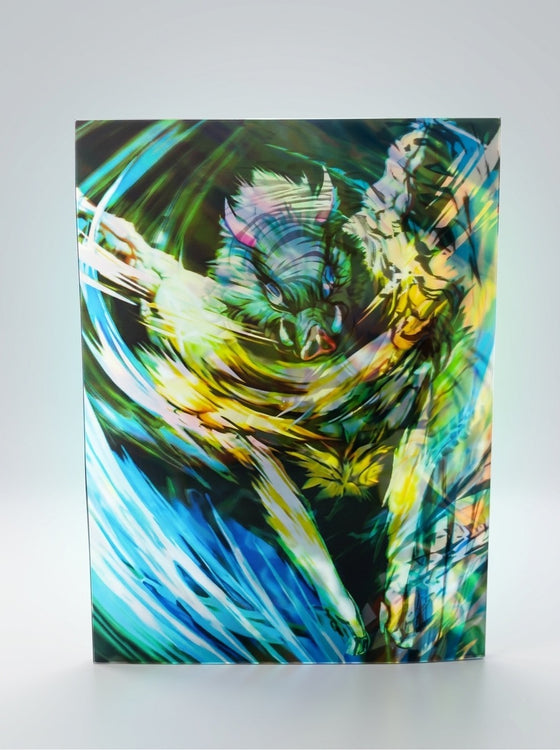 Demon Slayer 5D Luminous Poster (Tanjiro/Inosuke/Zenitsu)