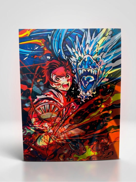 Demon Slayer 5D Luminous Poster (Tanjiro/Nezuko/Zenitsu)