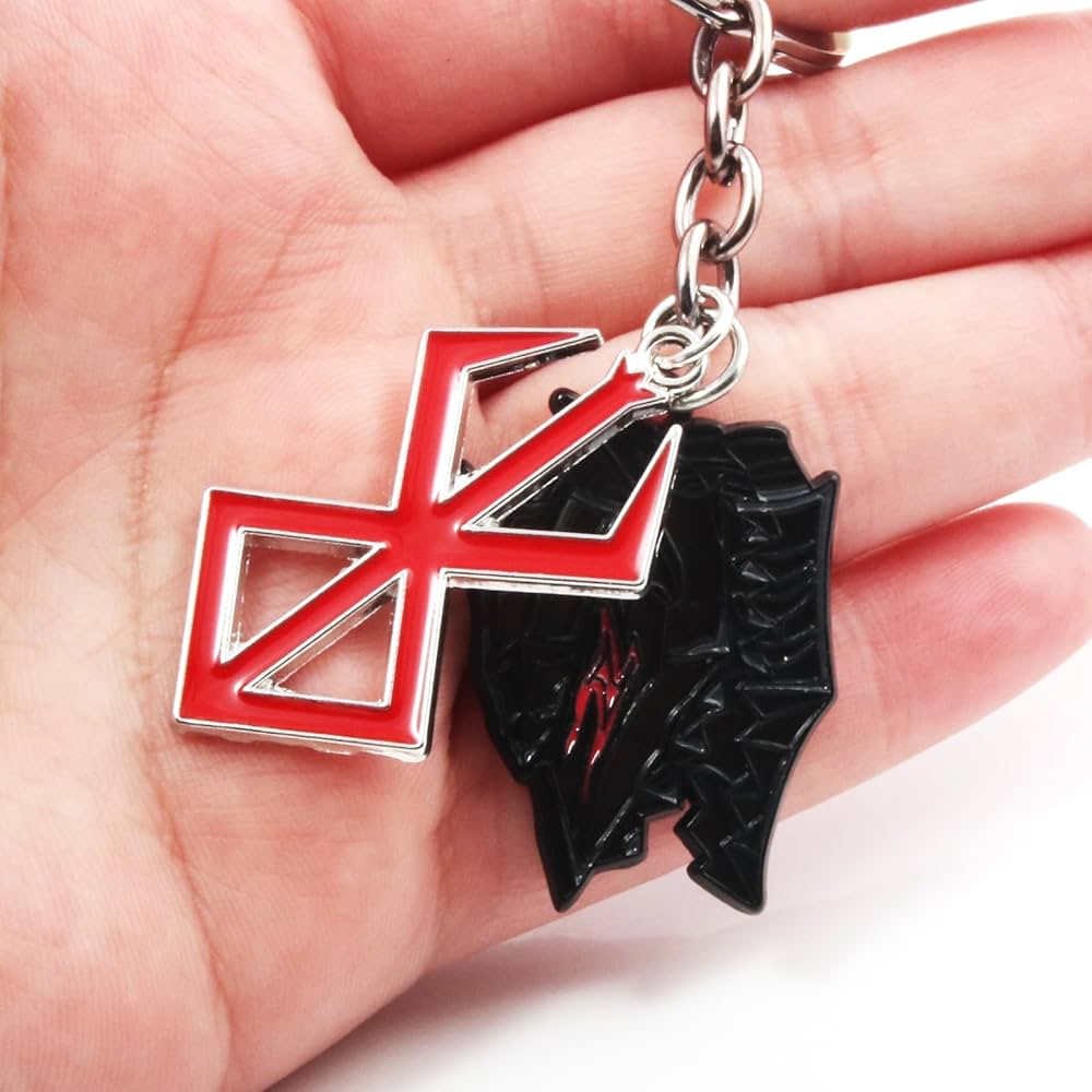 Berserk Brand of Sacrifice & Helmet Keychain