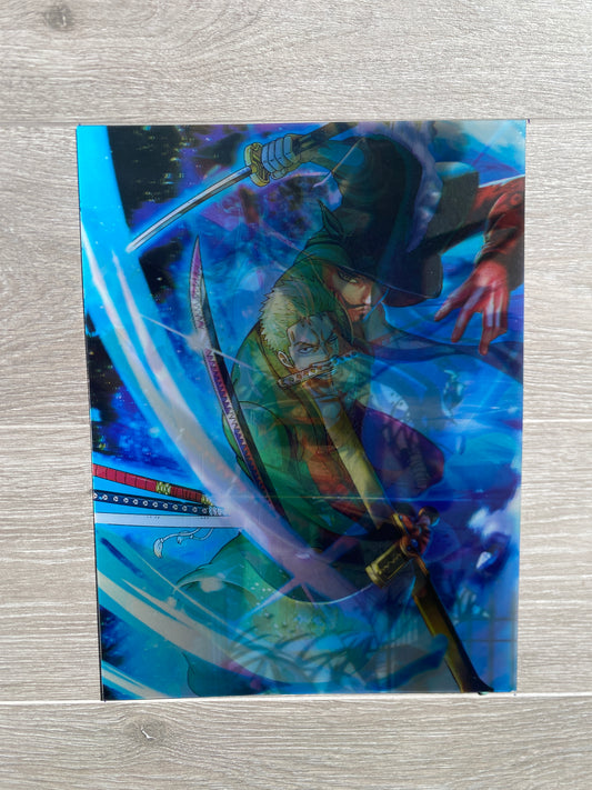 One Piece 5D Luminous Poster (Zoro/Mihawk/Ryuma)