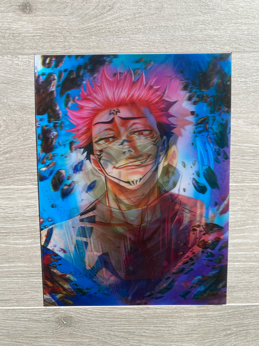 Jujutsu Kaisen 5D Luminous Poster (Sukuna/Yuji/Gojo)