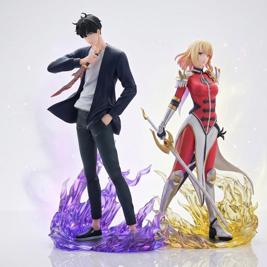 Solo Leveling Sung Jinwoo and Cha Hae-In Xross Link Figure by Sega!