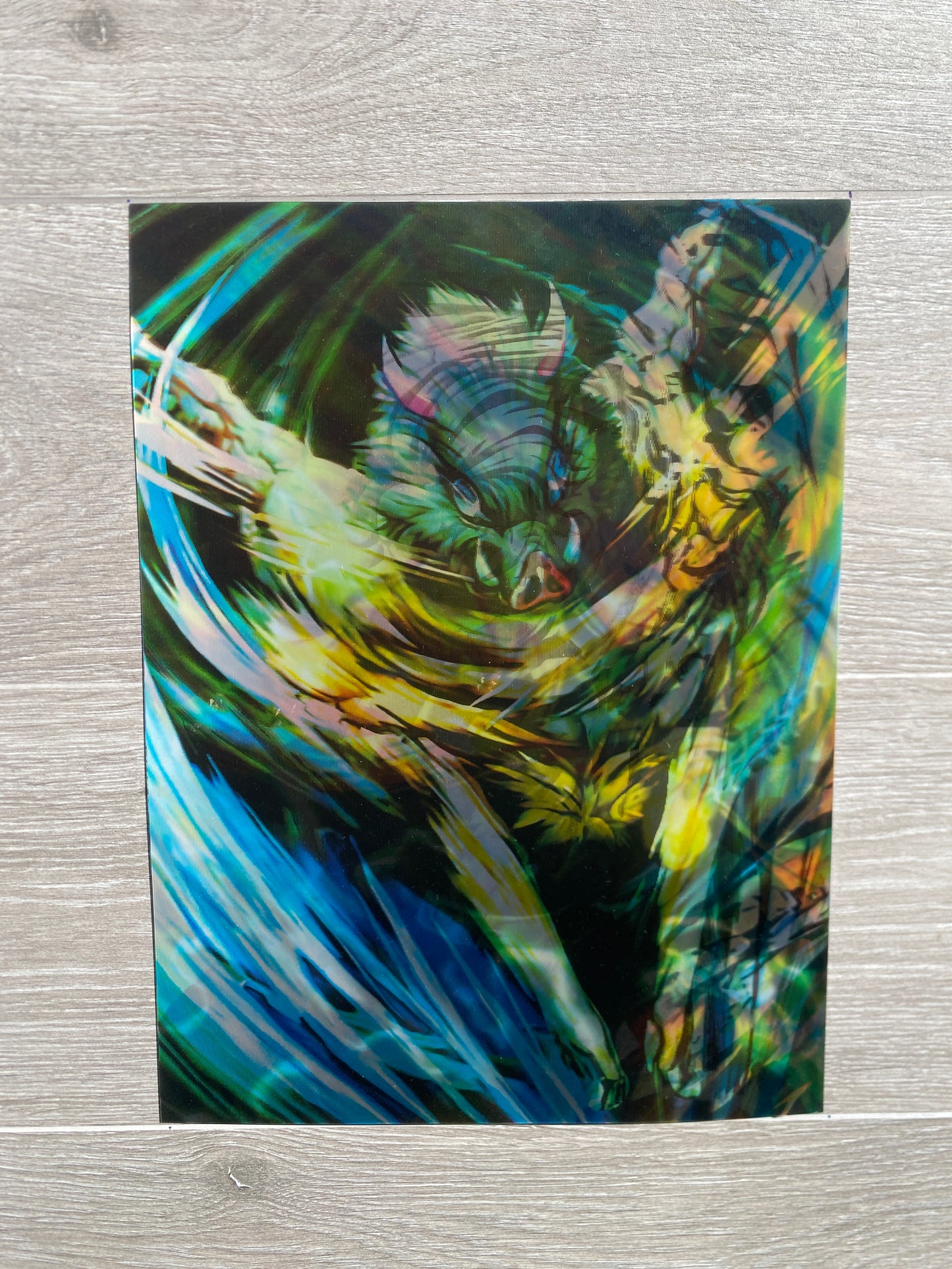 Demon Slayer 5D Luminous Poster (Tanjiro/Inosuke/Zenitsu)