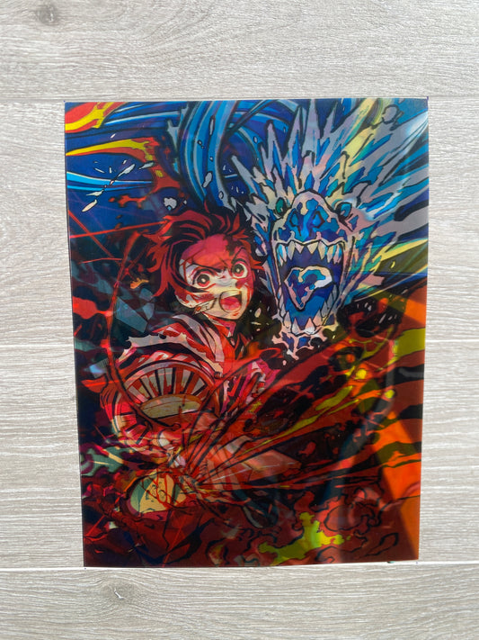 Demon Slayer 5D Luminous Poster (Tanjiro/Nezuko/Zenitsu)