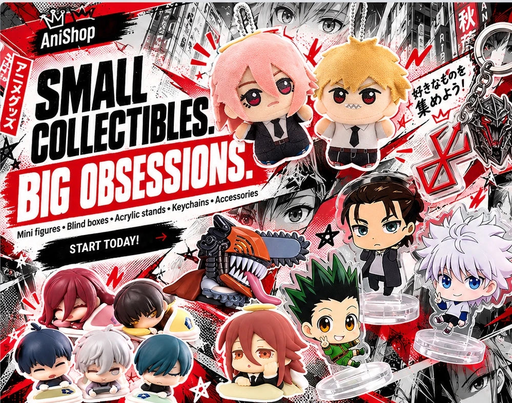 AniShop affordable collectibles - mini figures, blind boxes, acrylic stands, keychains and accessories