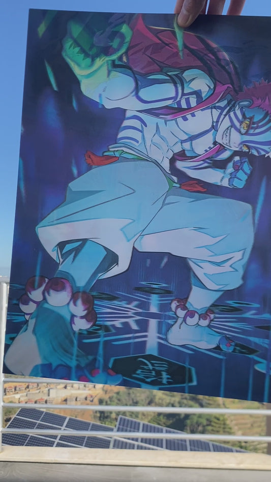 Demon Slayer 5D Luminous Poster (Rengoku vs Akaza)