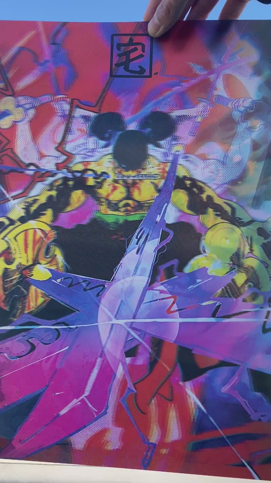 One Piece 5D Luminous Poster (Ace/Luffy/Zoro)