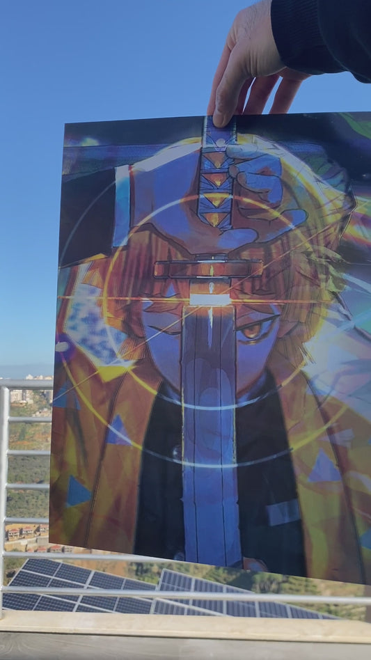 Demon Slayer 5D Luminous Poster (Zenitsu)